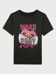 Graphic Round Neck Regular Sleeve Short Sleeve T-shirt