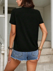 Graphic Round Neck Regular Sleeve Short Sleeve T-shirt