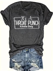 Letter Round Neck Regular Sleeve Short Sleeve T-shirt