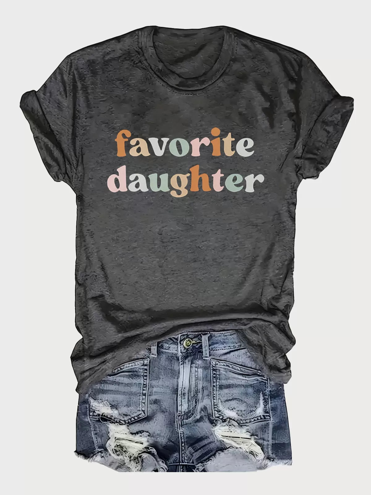 Graphic Round Neck Short Sleeve T-shirt
