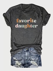 Graphic Round Neck Short Sleeve T-shirt