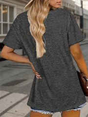 Graphic Round Neck Short Sleeve T-shirt