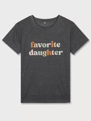 Graphic Round Neck Short Sleeve T-shirt