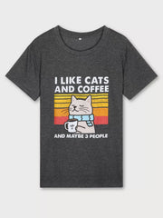 Graphic Round Neck Short Sleeve T-shirt