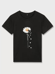 Graphic Round Neck Short Sleeve T-shirt