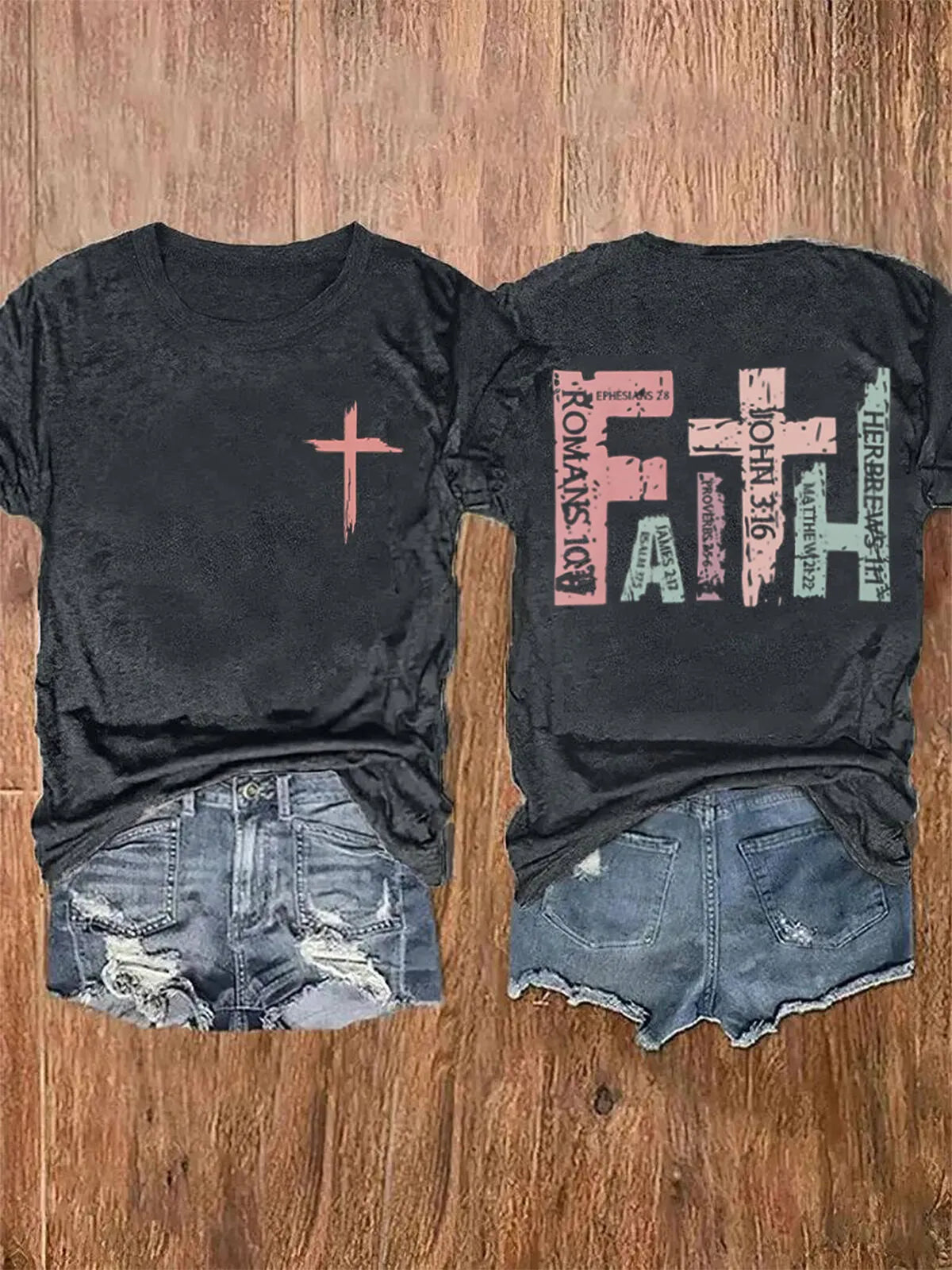 Graphic Round Neck Short Sleeve T-shirt