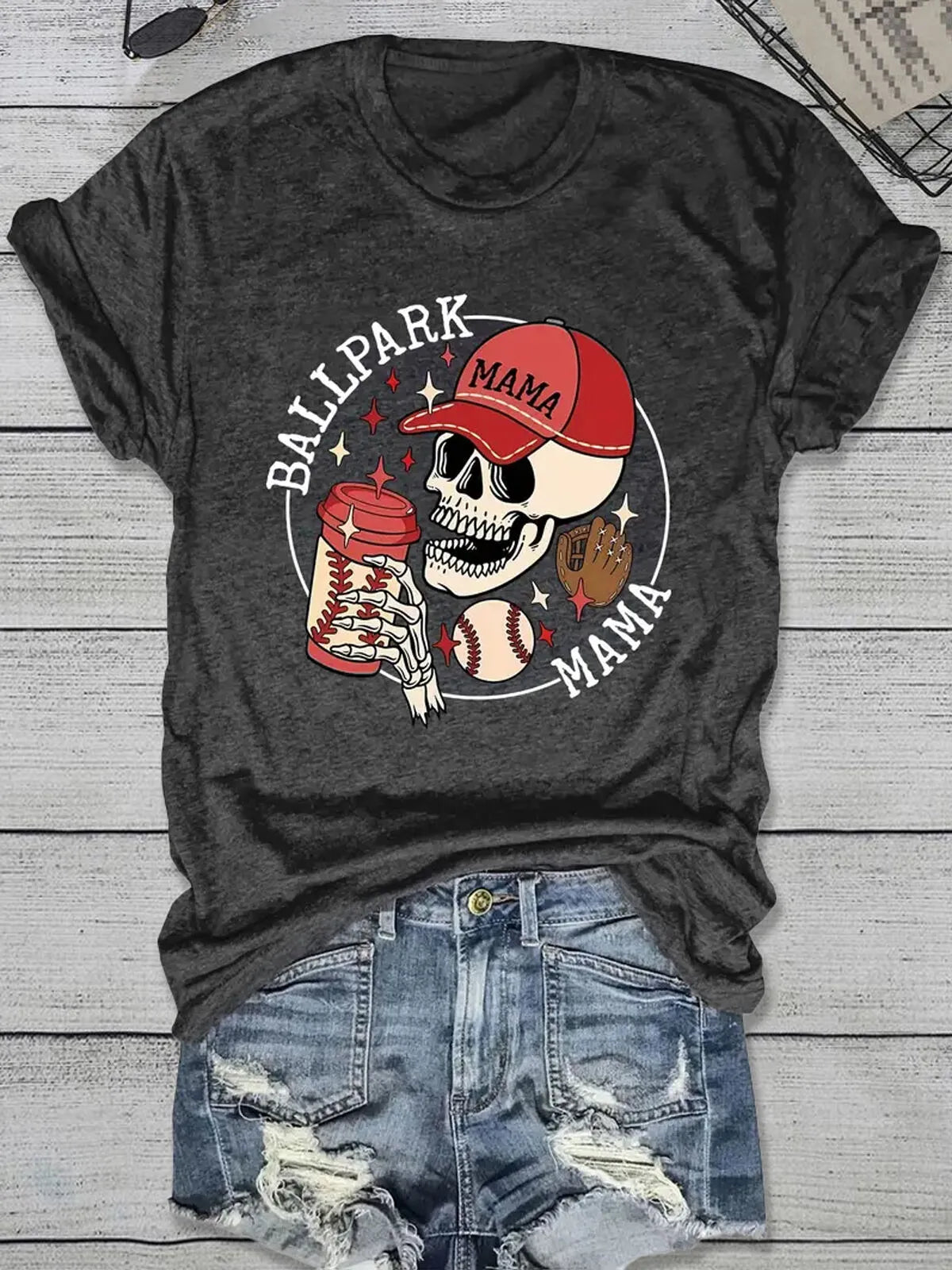 Graphic Round Neck Short Sleeve T-shirt