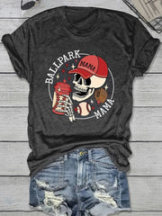 Graphic Round Neck Short Sleeve T-shirt