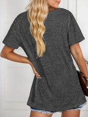 Graphic Round Neck Short Sleeve T-shirt