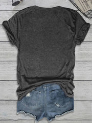 Graphic Round Neck Short Sleeve T-shirt