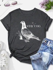 Graphic Round Neck Short Sleeve T-shirt