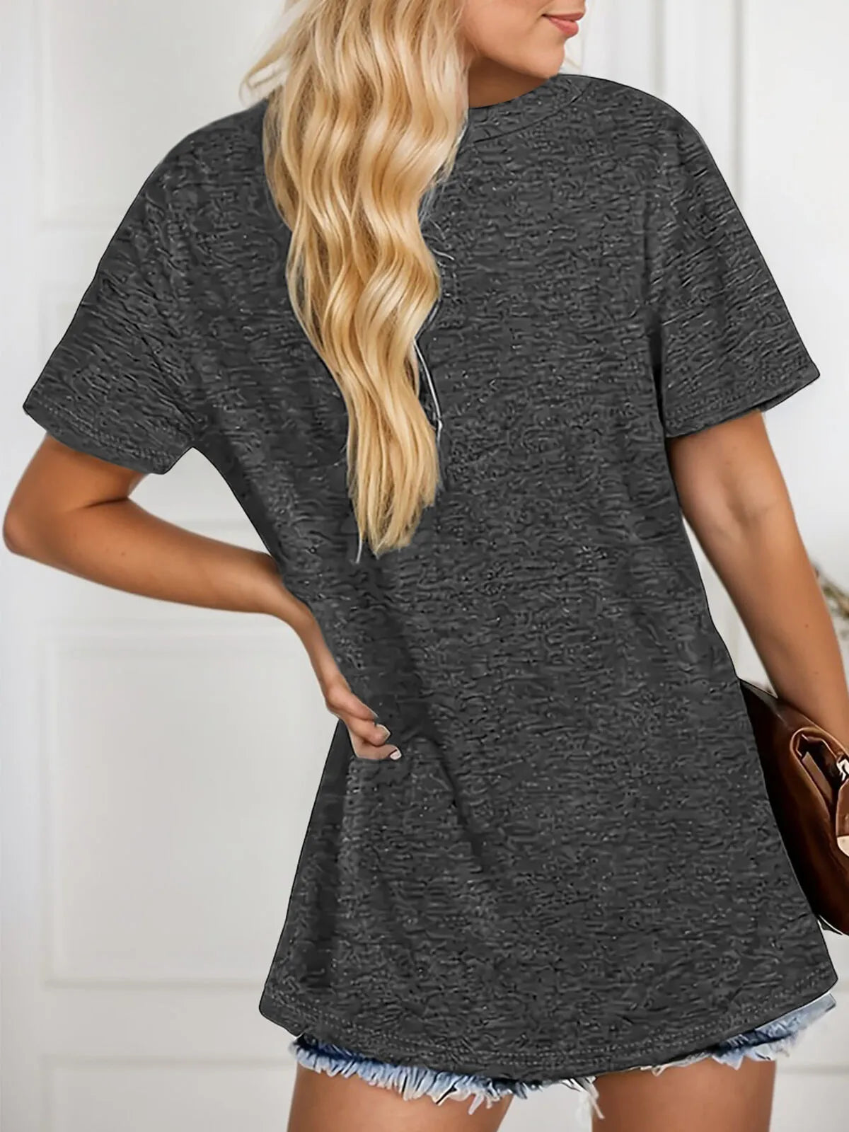 Graphic Round Neck Short Sleeve T-shirt