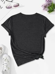 Graphic Round Neck Short Sleeve T-shirt