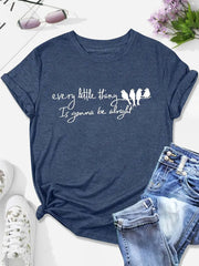 Graphic Round Neck Short Sleeve T-shirt