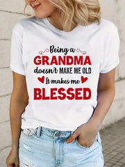 Graphic Round Neck Short Sleeve T-shirt