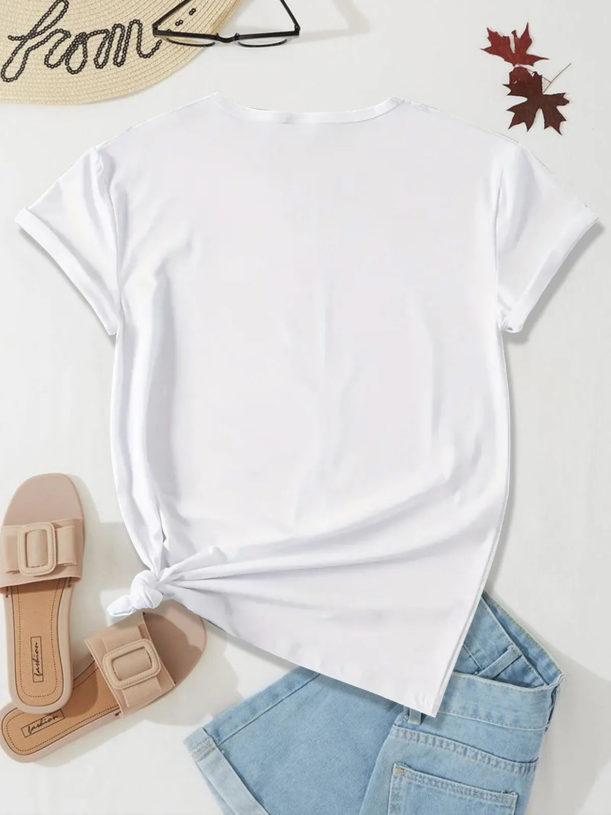 Graphic Round Neck Short Sleeve T-shirt