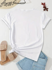 Graphic Round Neck Short Sleeve T-shirt