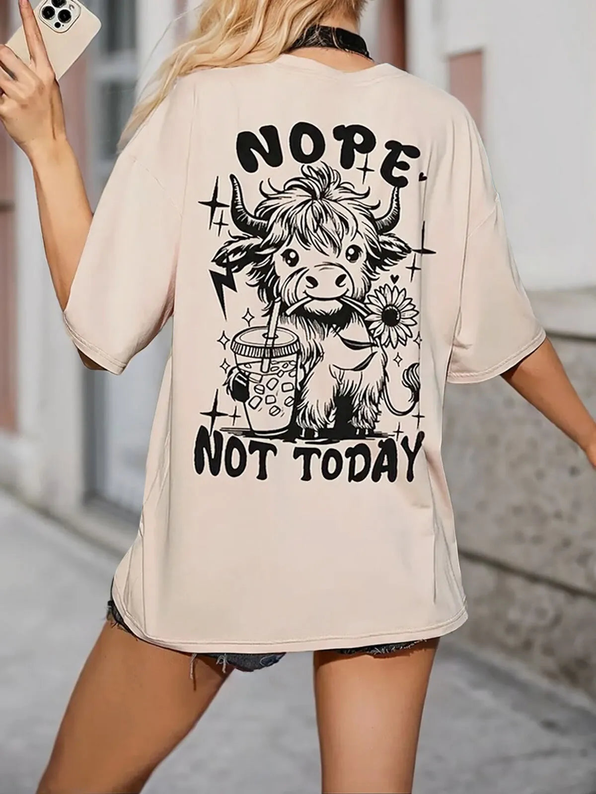 Graphic Round Neck Short Sleeve T-shirt