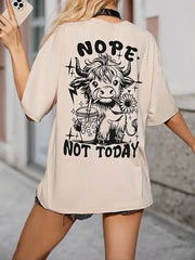 Graphic Round Neck Short Sleeve T-shirt
