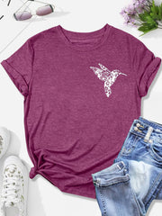 Graphic Round Neck Short Sleeve T-shirt