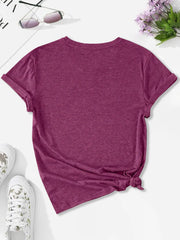 Graphic Round Neck Short Sleeve T-shirt