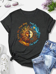 Graphic Round Neck Short Sleeve T-shirt