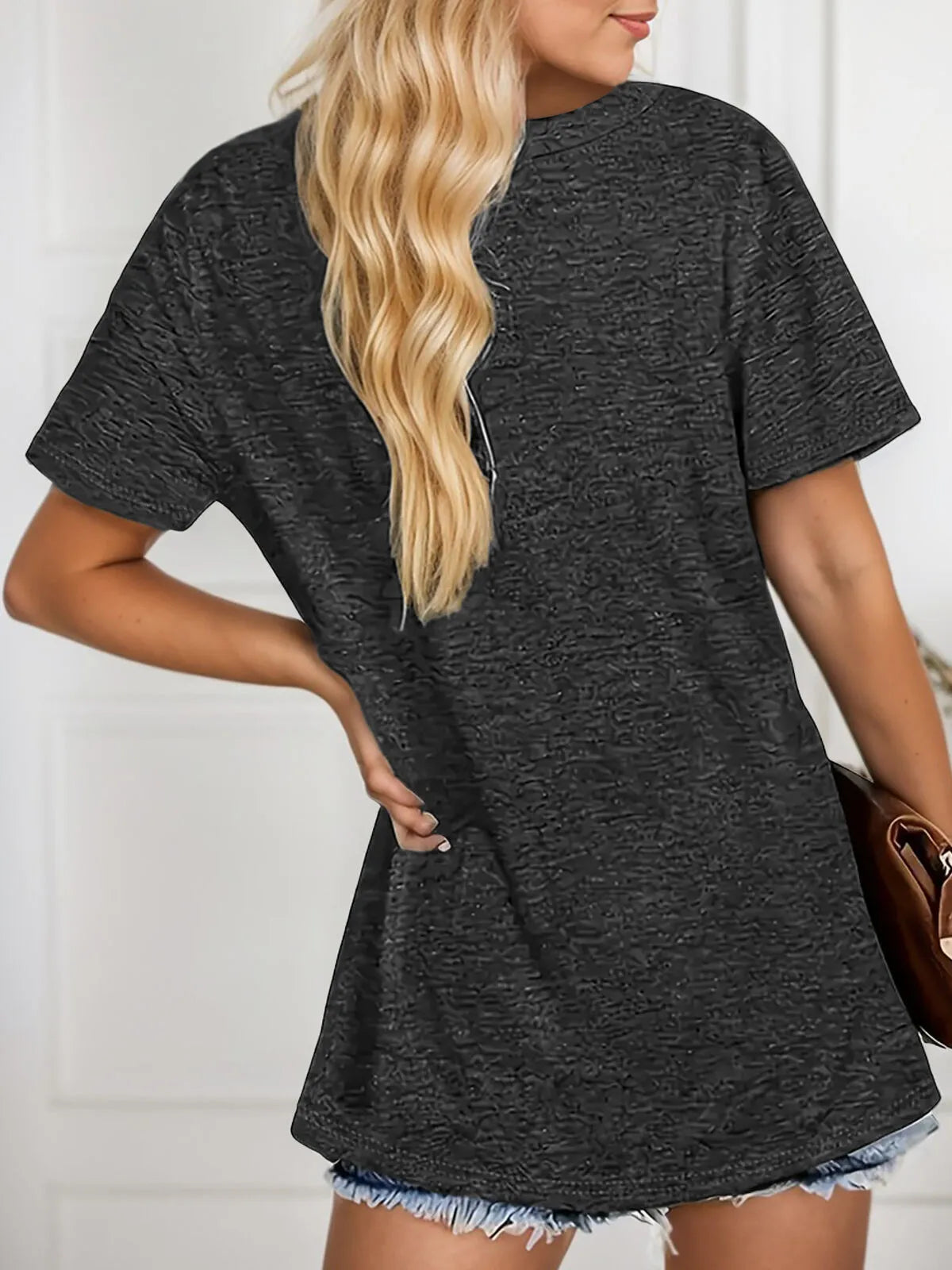 Graphic Round Neck Short Sleeve T-shirt