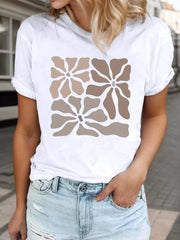 Graphic Round Neck Short Sleeve T-shirt