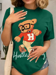 Graphic Round Neck Short Sleeve T-shirt