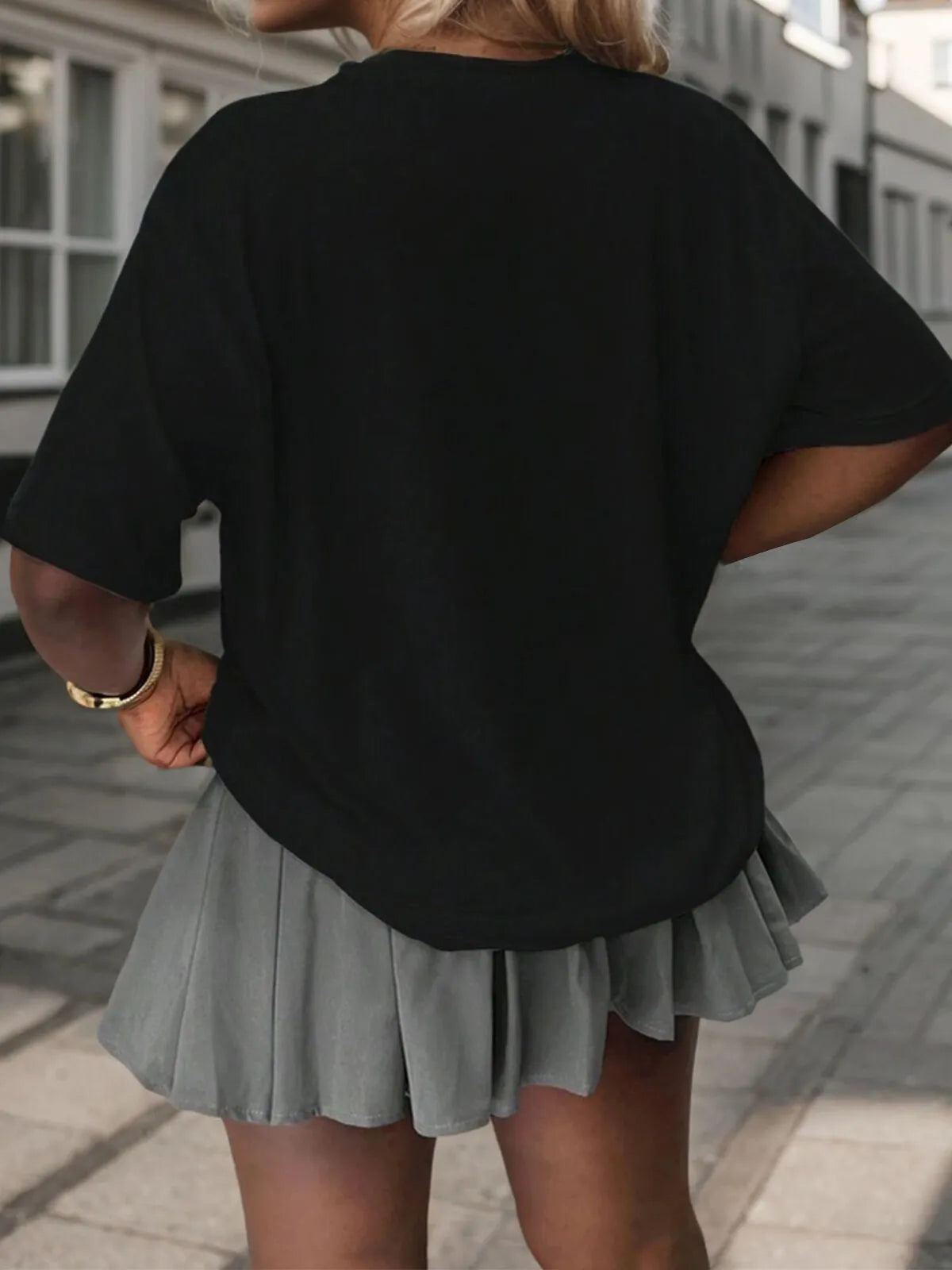 Graphic Round Neck Short Sleeve T-shirt