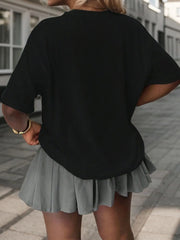 Graphic Round Neck Short Sleeve T-shirt