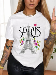 Graphic Round Neck Short Sleeve T-shirt