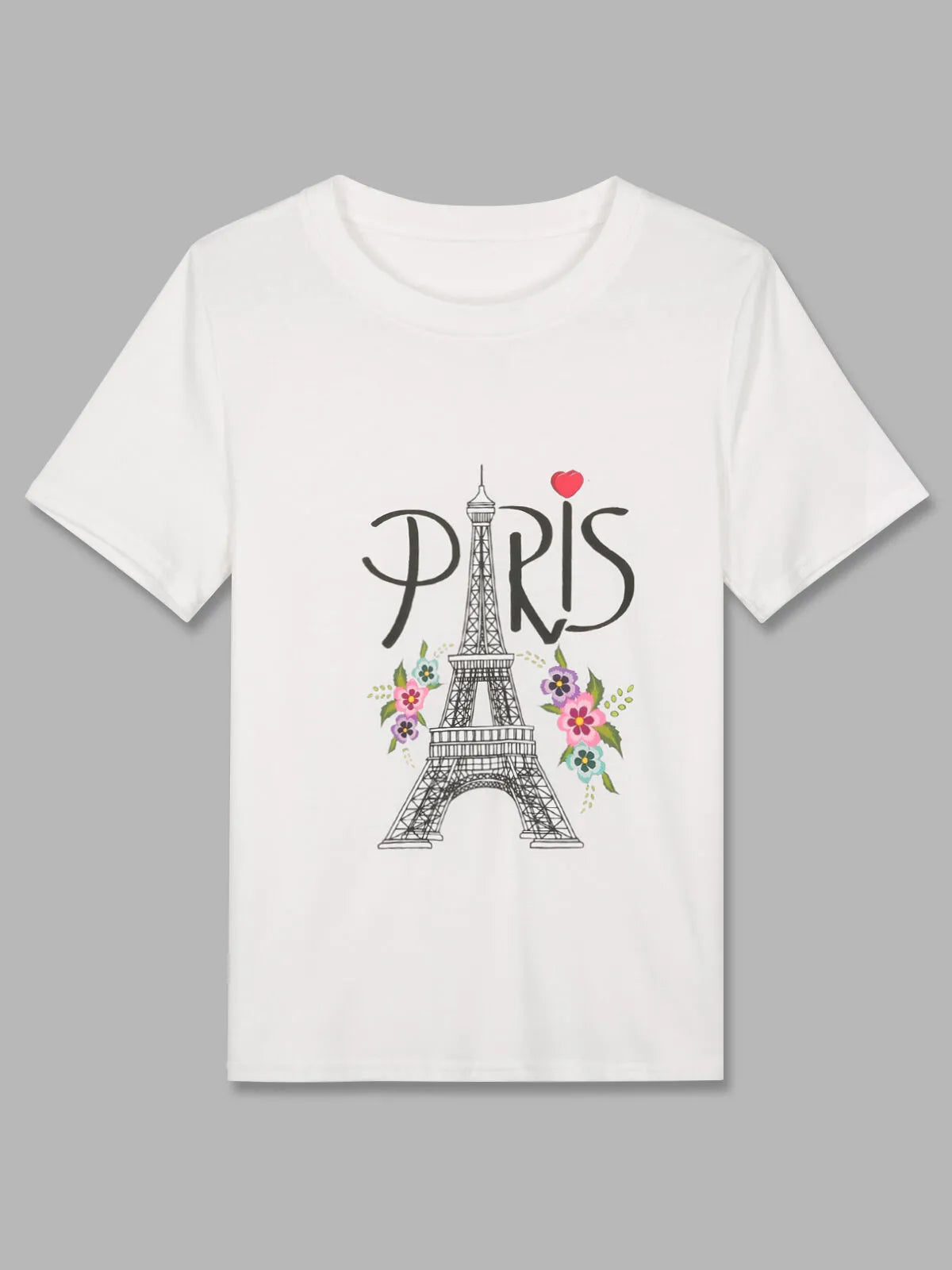 Graphic Round Neck Short Sleeve T-shirt