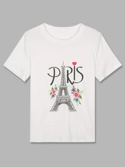Graphic Round Neck Short Sleeve T-shirt