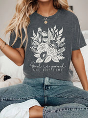 Graphic Round Neck Short Sleeve T-shirt