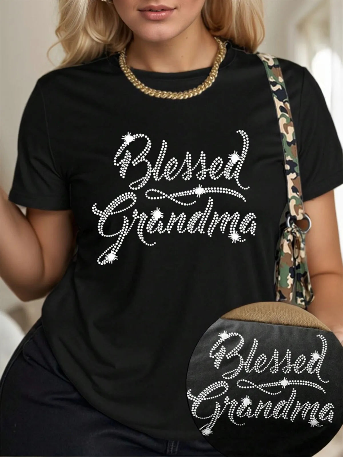 Graphic Round Neck Short Sleeve T-shirt
