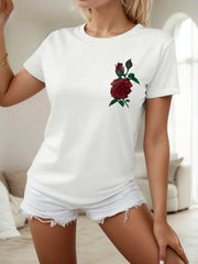 Graphic Round Neck Short Sleeve T-shirt