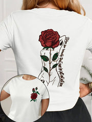 Graphic Round Neck Short Sleeve T-shirt