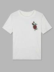 Graphic Round Neck Short Sleeve T-shirt