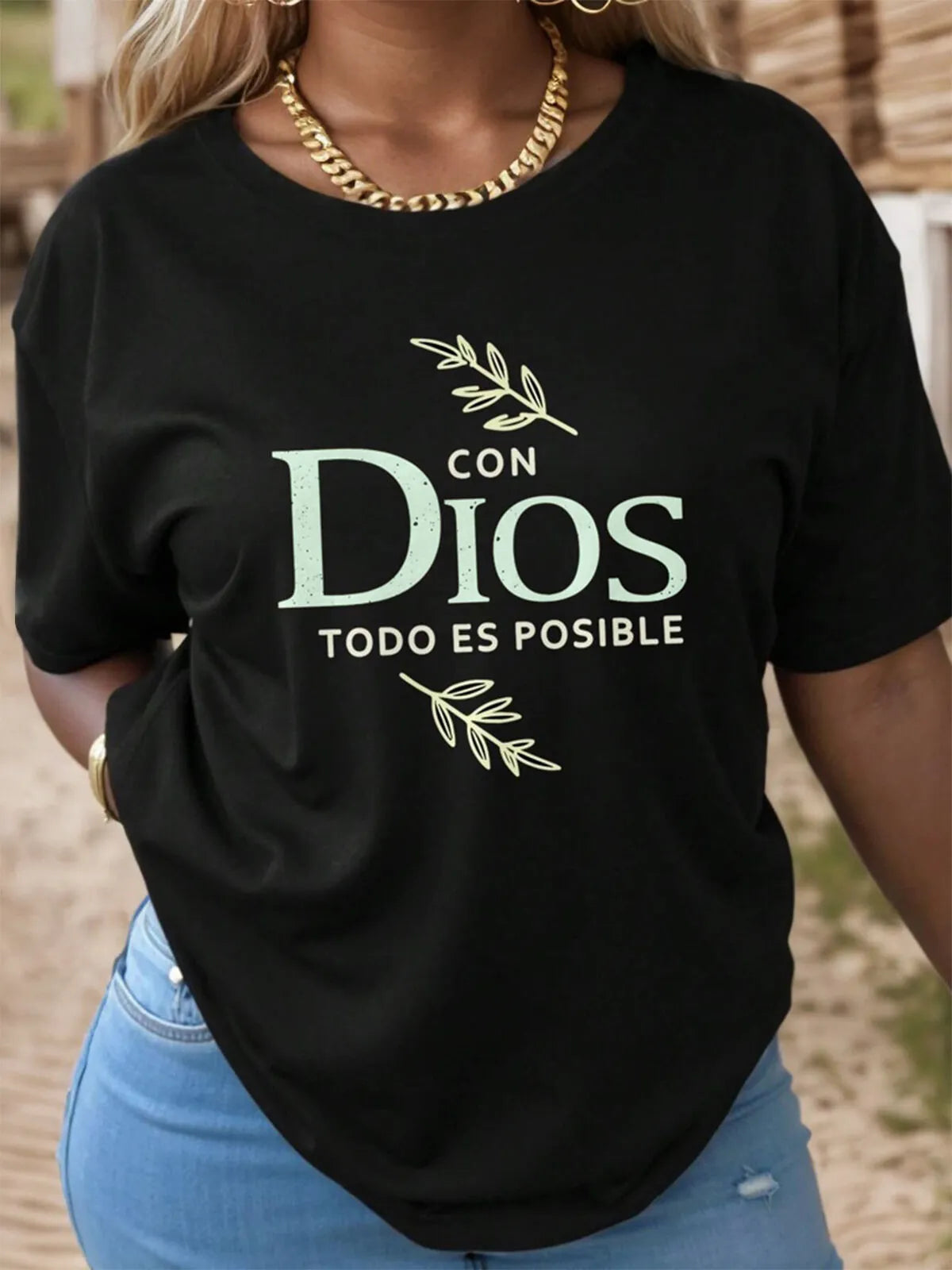 Graphic Round Neck Short Sleeve T-shirt