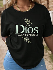 Graphic Round Neck Short Sleeve T-shirt