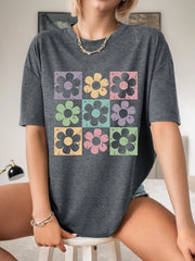 Graphic Round Neck Short Sleeve T-shirt