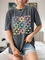 Graphic Round Neck Short Sleeve T-shirt