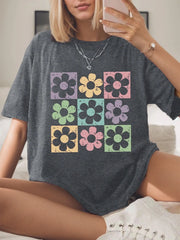 Graphic Round Neck Short Sleeve T-shirt