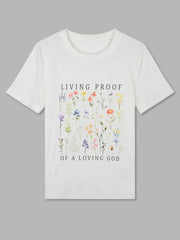 Graphic Round Neck Short Sleeve T-shirt