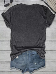 Graphic Round Neck Short Sleeve T-shirt