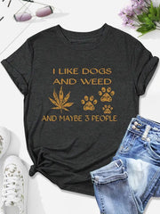 Graphic Round Neck Short Sleeve T-shirt
