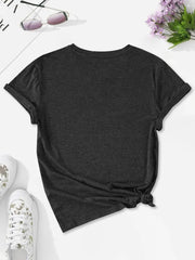 Graphic Round Neck Short Sleeve T-shirt
