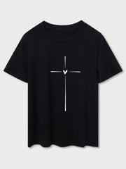 Graphic Round Neck Short Sleeve T-shirt