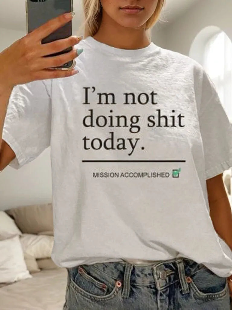 Graphic Round Neck Short Sleeve T-shirt